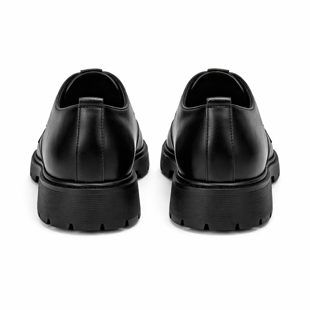 Mens Classic Black Chunky Sole Lace Up